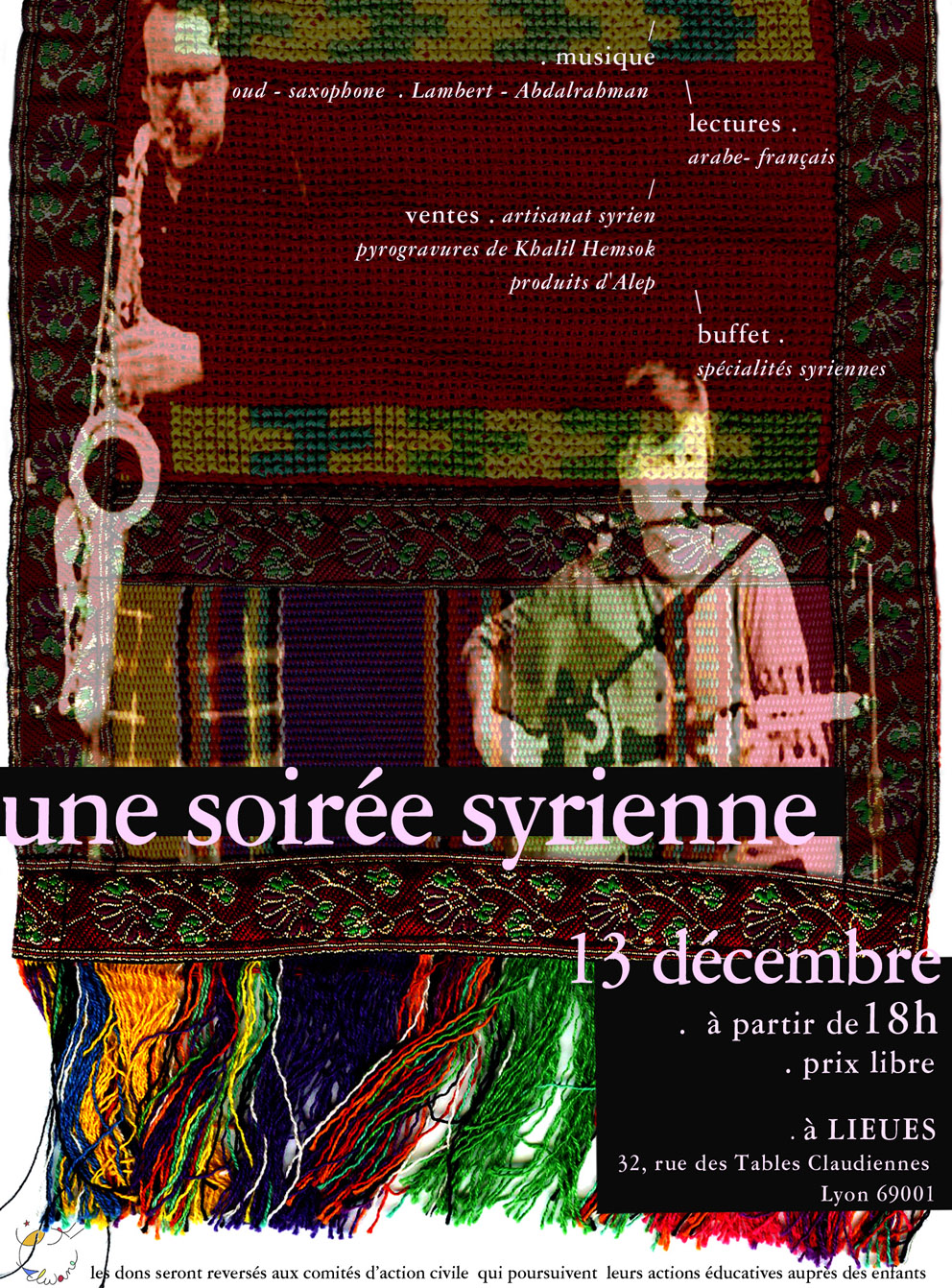 SOIREE SYRIENNE A L'ESPACE LIEUES  Duo Lambert Abd Alrahman oud et saxophone