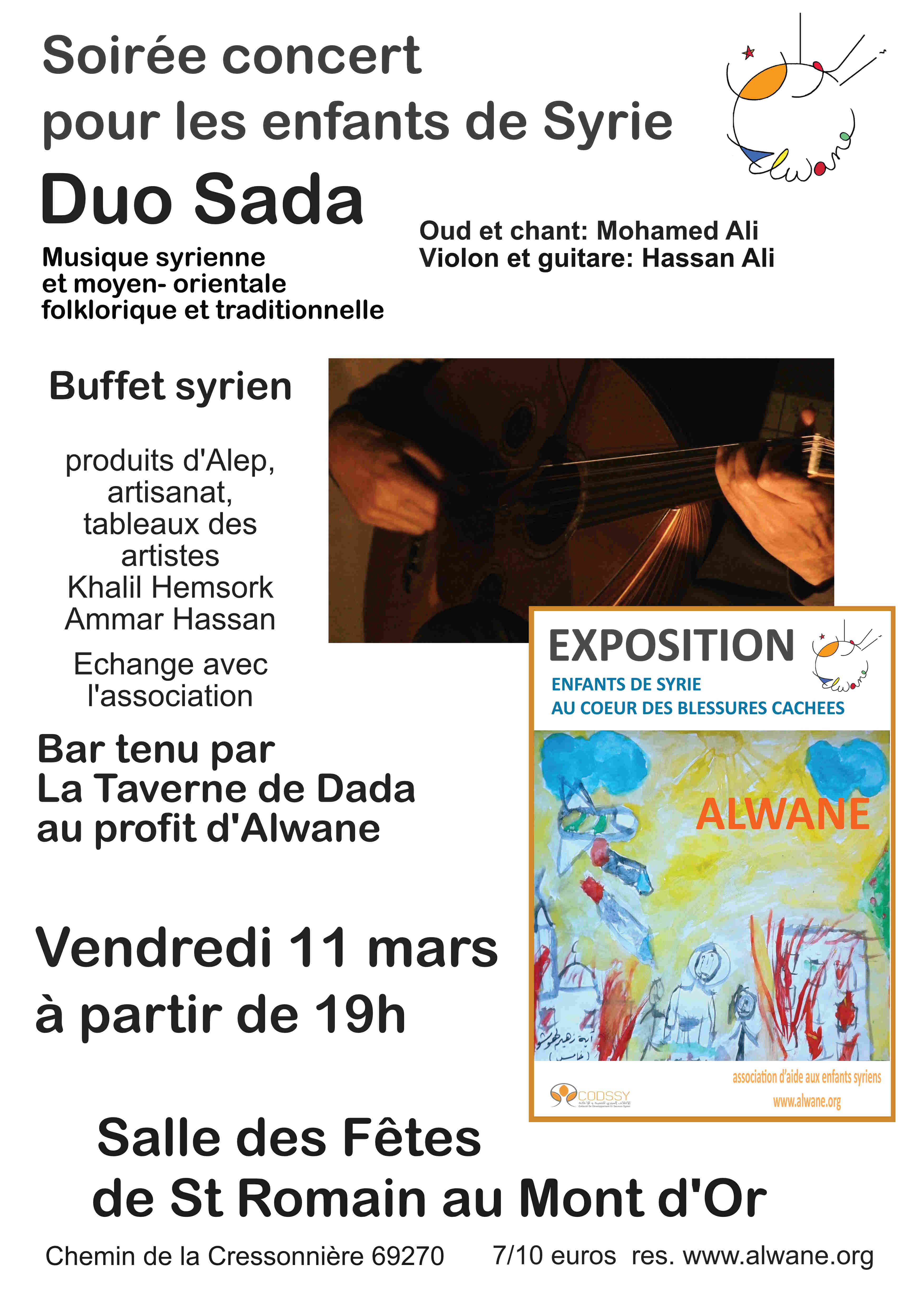 Soirée concert Duo Sada, au profit des enfants de Syrie
