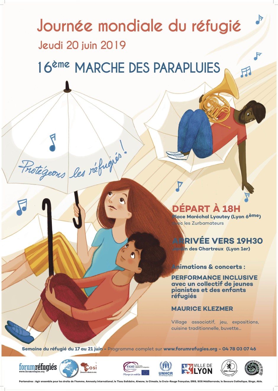 Affiche marche Parapluie