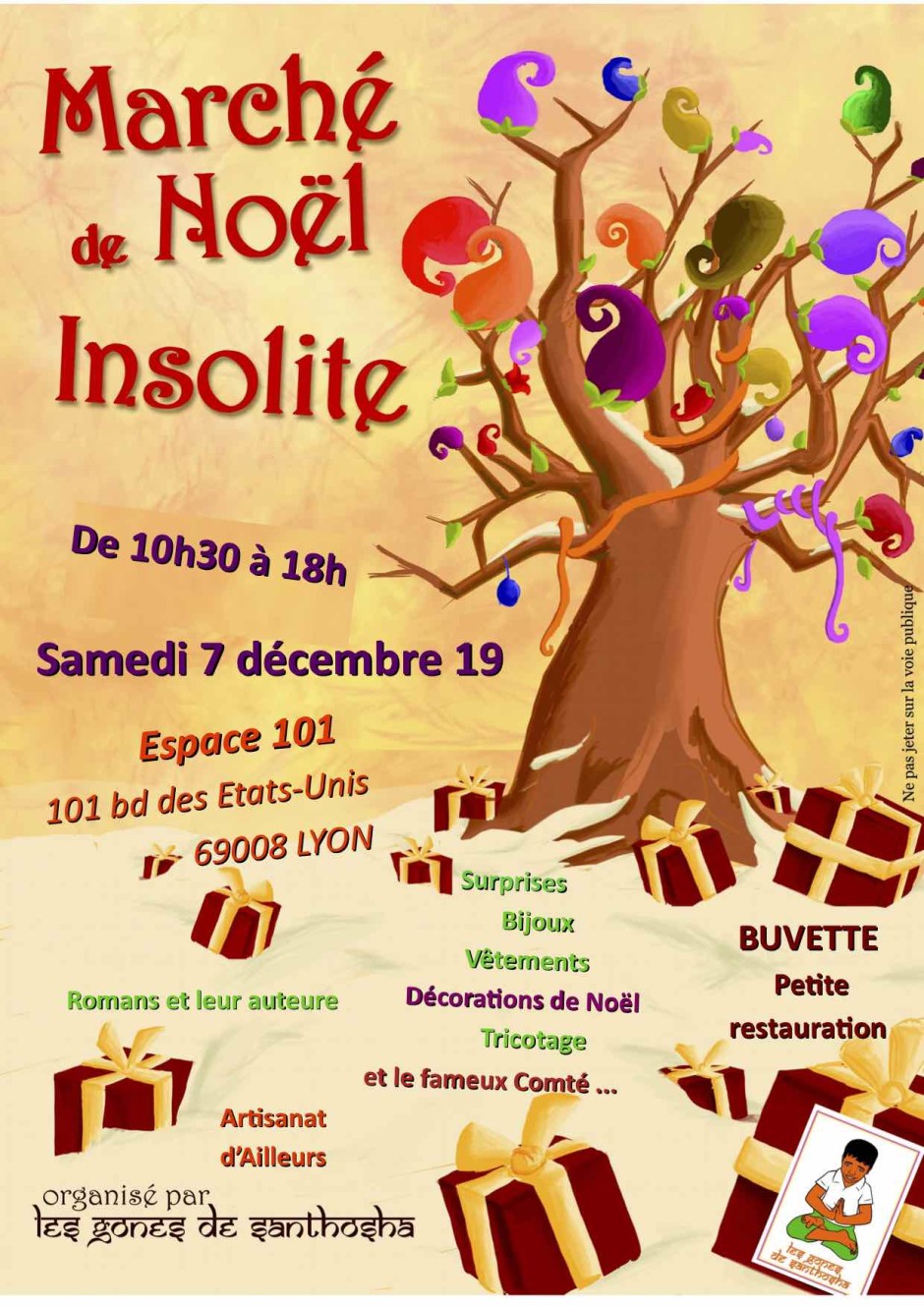 AFFICHE MARCHE DE NOEL santhosha 2019