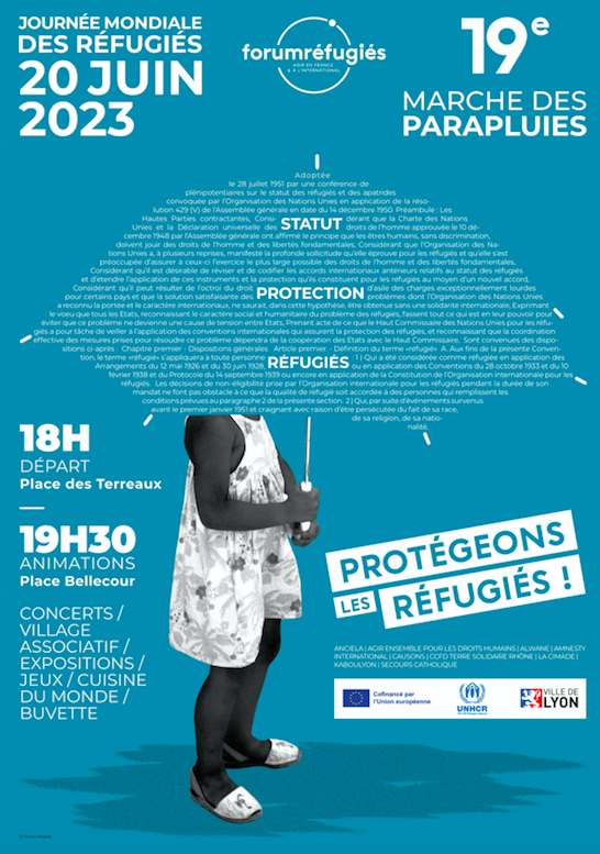 Marche des Parapluies stand de petite restauration syrienne