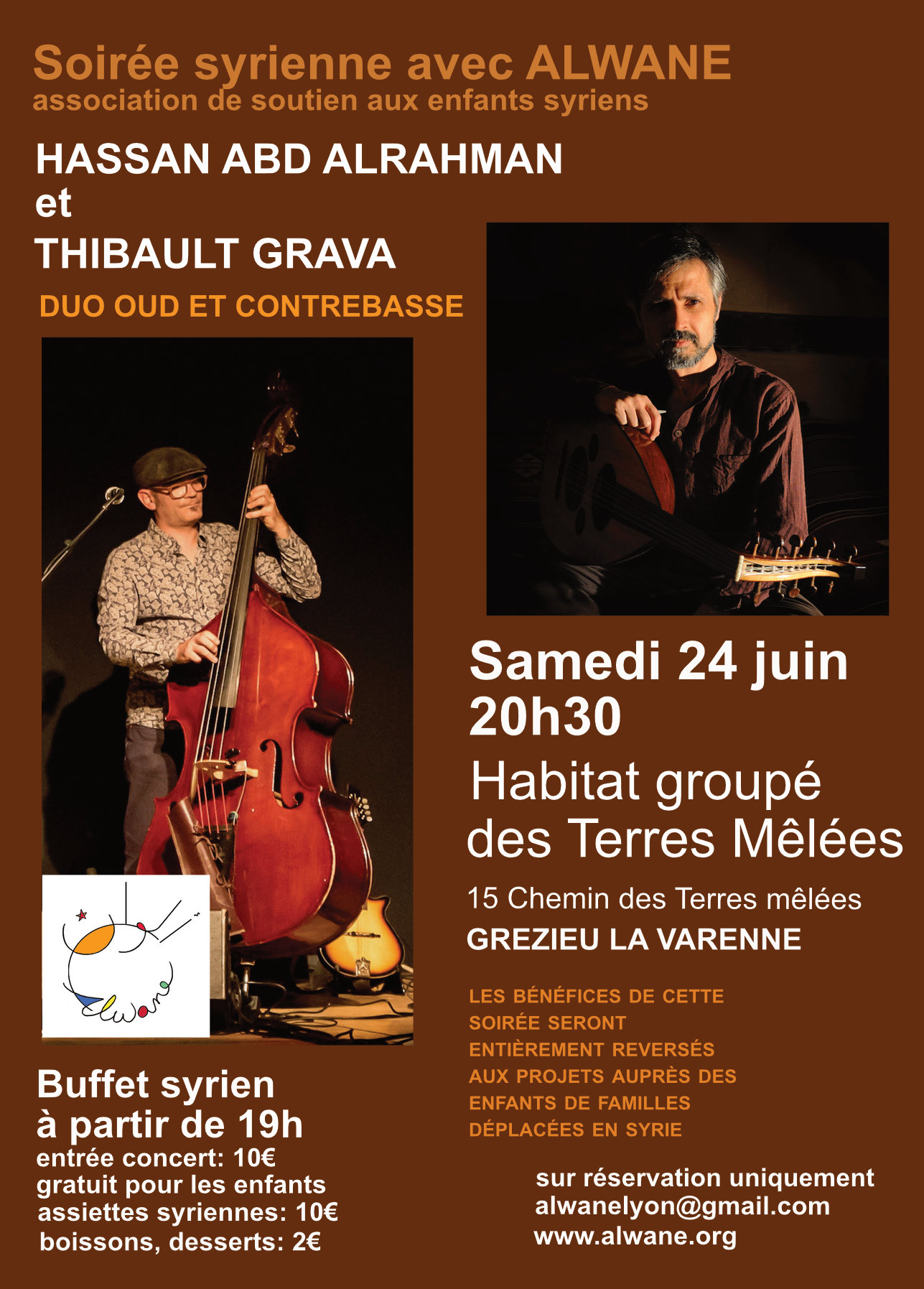 Soirée syrienne Concert Hassan Abd Alrahman/ Thibault Grava