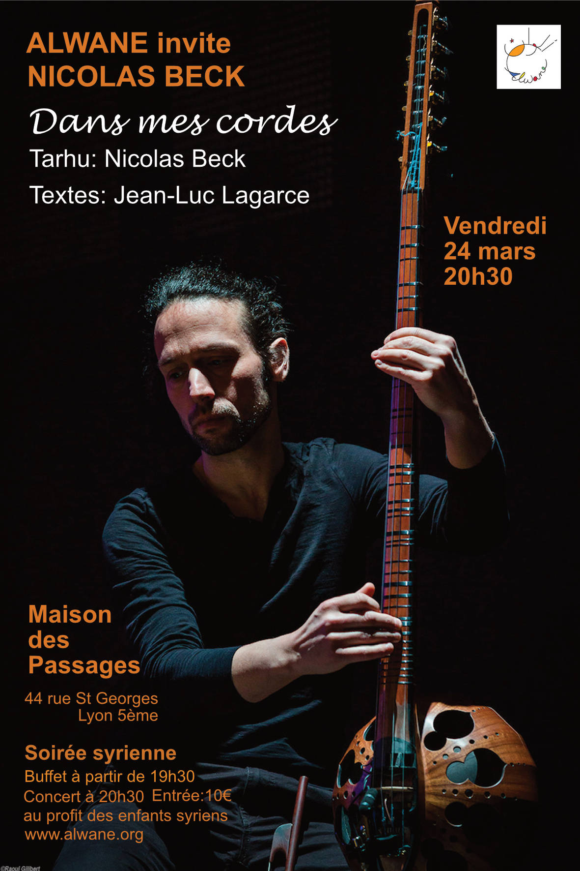 Nicolas Beck, concert solo de Tarhu /textes Jean-Luc Lagarce